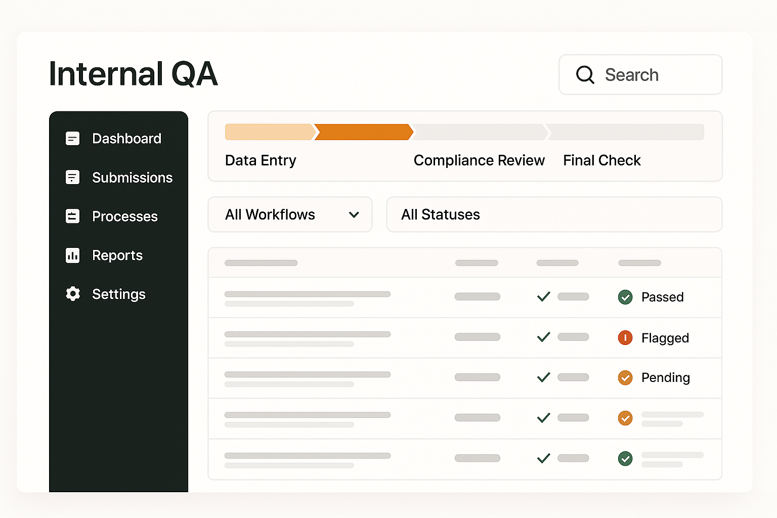 Internal QA Platform