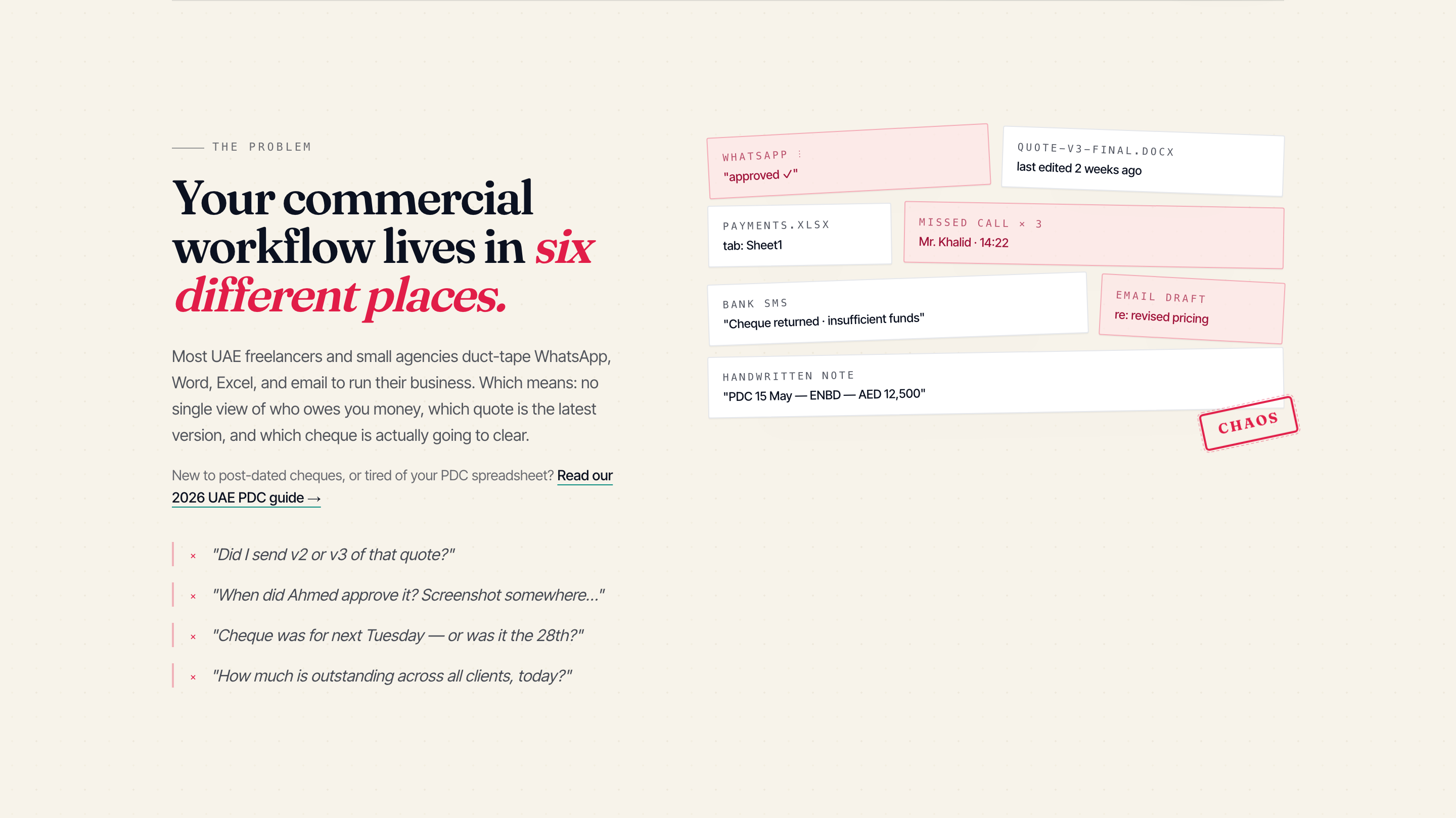 The problem QuoteClear solves